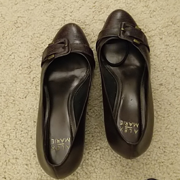 Alex Marie Shoes - Alex Marie Espresso Loafers with Buckle